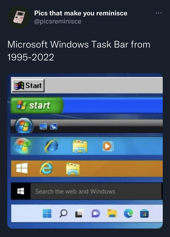 What taskbar did you start with? - 9GAG