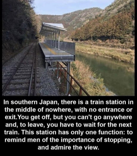 A train station in Japan with no entrance or exit.
