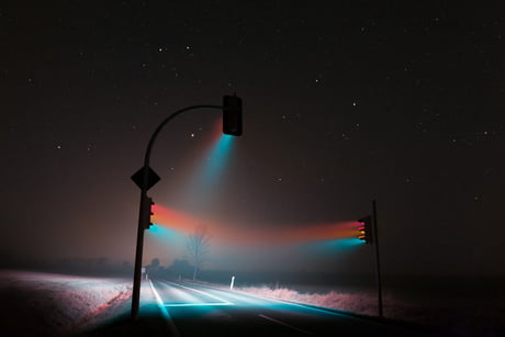 Traffic Light Long Exposure