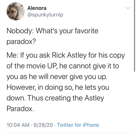 The Astley Paradox, Rickroll