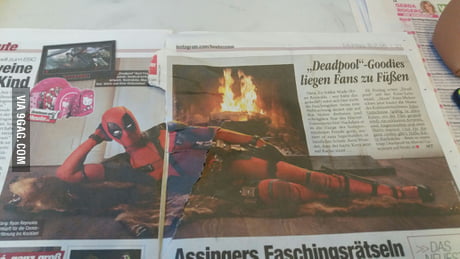 Deadpool Our Hero Got Into The Newspaper 9gag