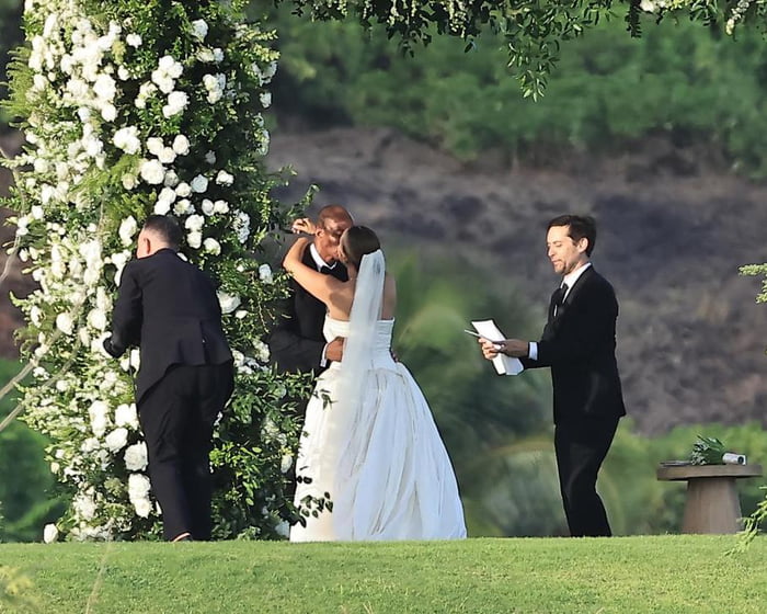 Tobey Maguire Officiates Ex-Wife\u2019s Wedding To Billionaire Heir Weeks After Finalizing Their Divorce