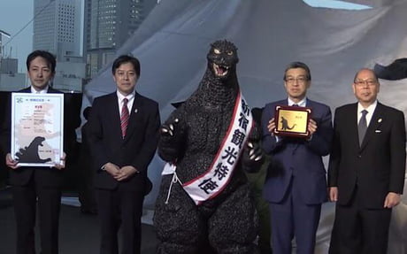 Godzilla has become a citizen of Japan. - 9GAG