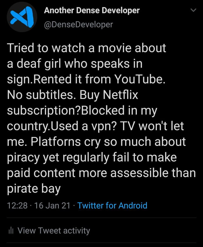 Trying to watch a movie the legal way last night.
