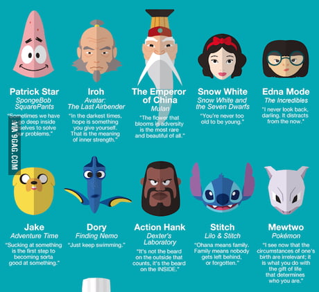 Inspiring life quotes from famous cartoon characters - 9GAG
