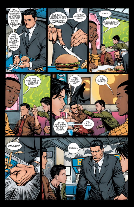 Just Bruce Wayne eating a burger.(Batman 2016 - #16) - 9GAG