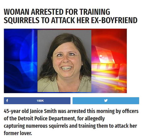 Attack woman ex boyfriend squirrels to trains Woman Arrested