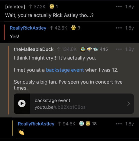 Absolute madlad rick rolls the man himself - 9GAG