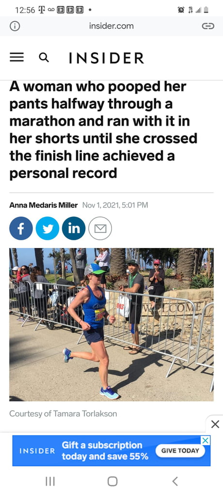 Woman Pooped Her Pants During Marathon and Ran With It in Her Shorts