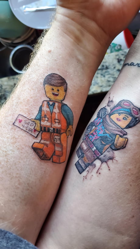 Tattoo Ideas — Lego Darth Vader & Yoda Tattoo ...