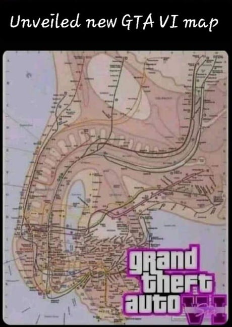 GTA 6 leaked map - 9GAG