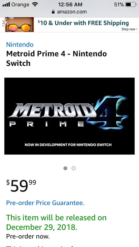 Metroid prime best sale 4 release