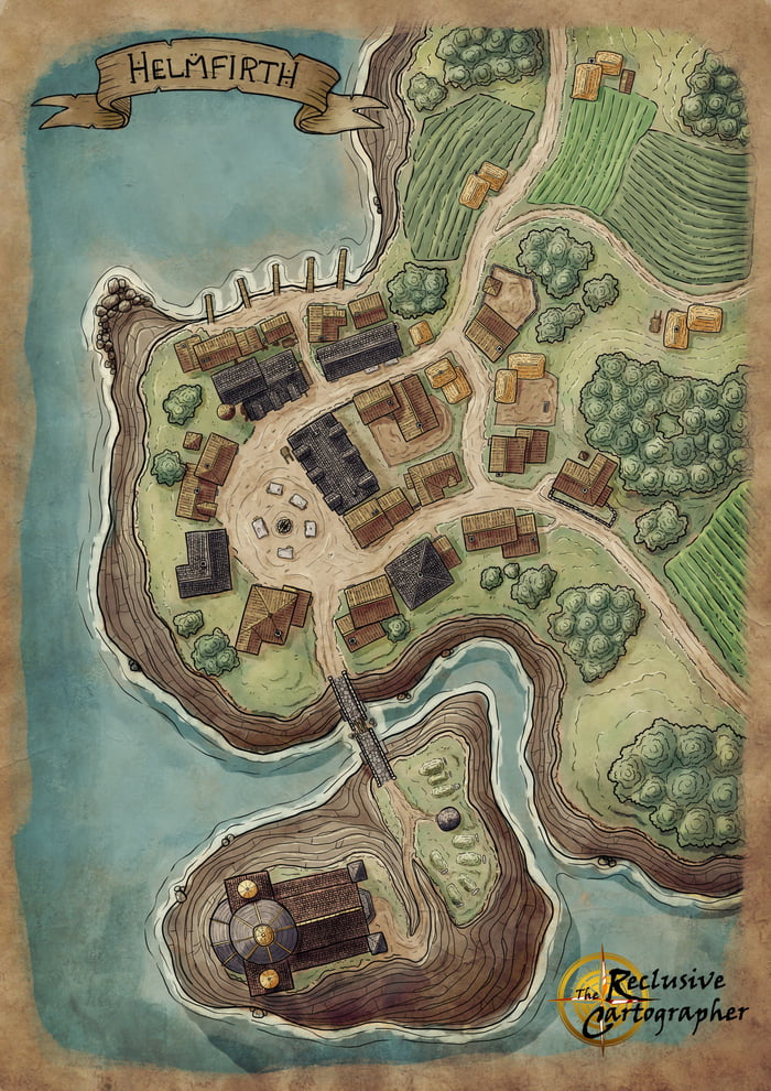 DnD village map I drew for a bit of practice. Feel free to use in your ...