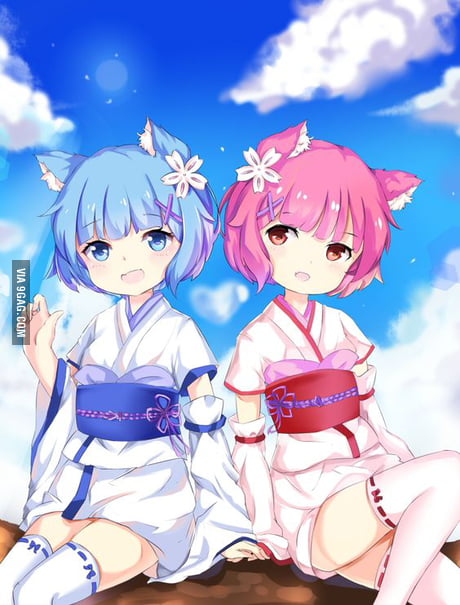anime neko twins