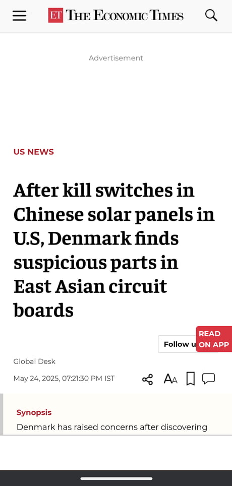 I wonder if China made cars also have kill switches