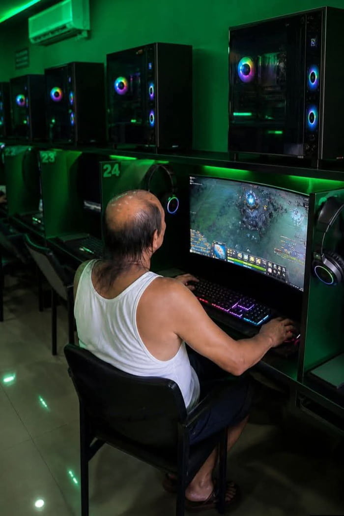 This customer time for rent expired 2hrs ago but I dare not stop him from playing because he looks familiar…