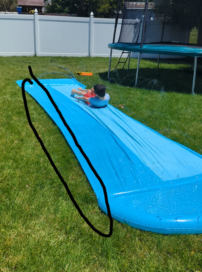 How to keep slip n slide in place? 9GAG