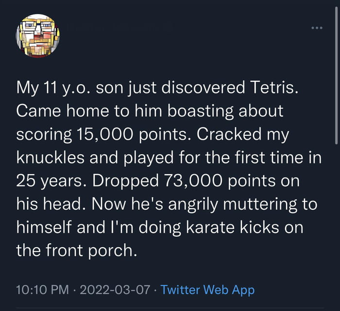 He’s going to beat you someday …