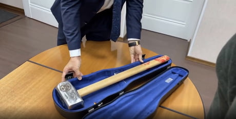 The EP deputies called on the EU to include PMC "Wagner" in the list of terrorist organizations. In response, Wagner owner handed over to the European Parliament an “information case” - a sledgehammer with an engraved Wagner PMC logo and traces of “blood” on the handle.