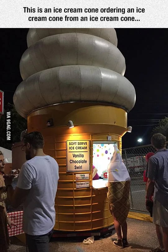 Yo dawg, I heard you like ice cream cone...