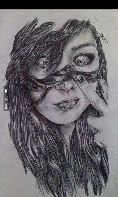 All My Doodles In Class Led To Drawing In Biro 9gag