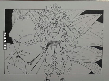 Goku super saiyan 3 dragon ball z drawing by ADreamer96 on DeviantArt
