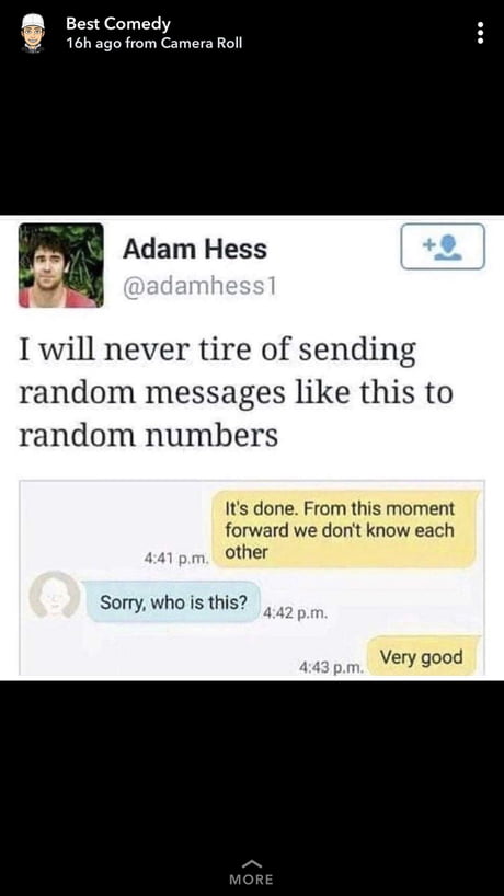 Random message to send someone