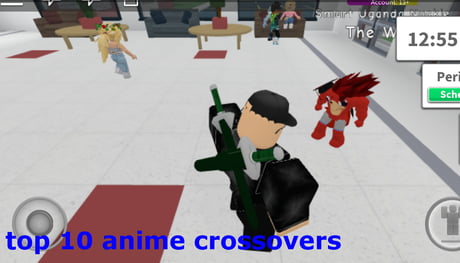 Uganda Knuckles In Roblox High School Game 9gag - roblox anime crossover games