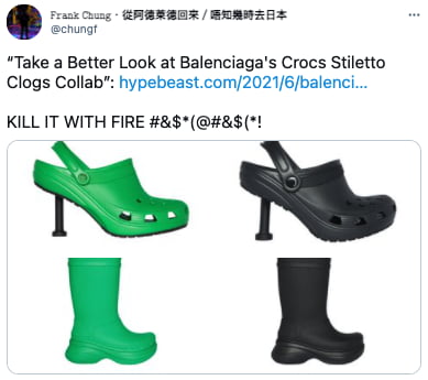 Balenciaga crocs discount meme