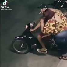 Fat girl on outlet motorcycle