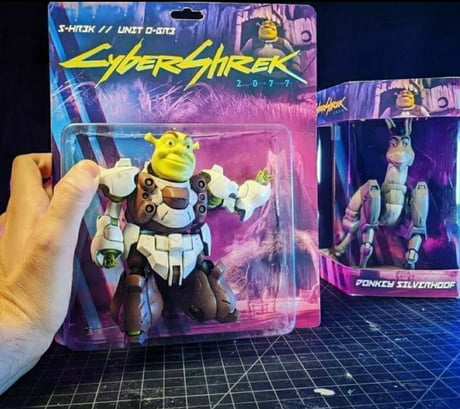 cyberpunk shrek toy