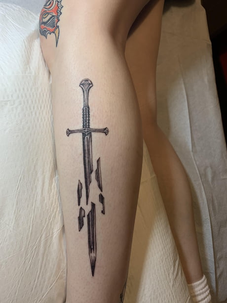 Tattoo uploaded by Norbert Jakab • NARSIL #lotr #firsttattoo  #returnoftheking #lordoftherings • Tattoodo