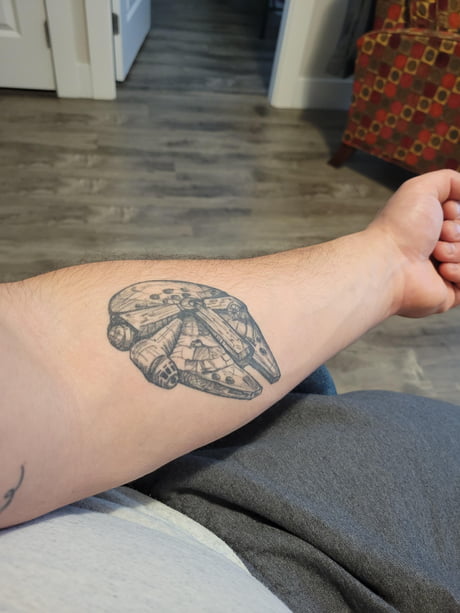 Millenium Falcon tattoo  Tattoogridnet