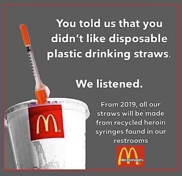 How eco friendly of you McDonald's