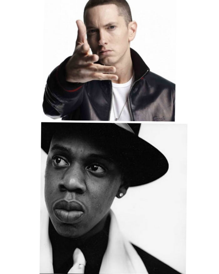 Jay Z has never went Diamond, compared to Eminem who has gome Diamond 6