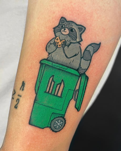 Souders tattoo  Black work in on this trash panda Color in a couple  weeks  Facebook
