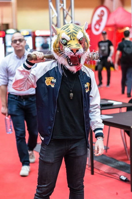 This is my hotline miami cosplay Tony 9GAG