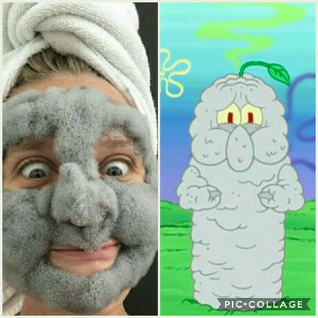 ubehageligt Planet Underholdning That facial mask makes you look like Squidward - 9GAG