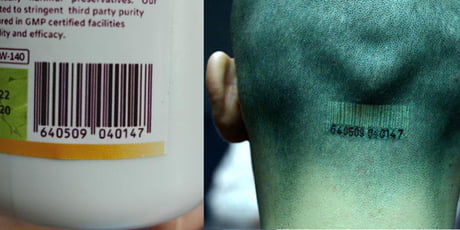 Barcode On Food Supplements Bottle Is Exactly The Same As Agent 47 S From Hitman 9gag