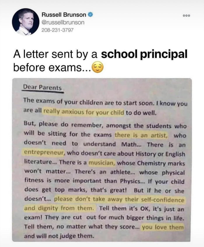 If only the world had more humans like this principle…