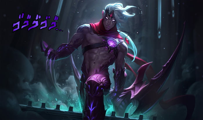 Can't be the only one who thought of JoJo when I saw the new Varus splash art...