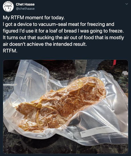 What Could Go Wrong If You Try To Vacuum Seal Bread 9gag