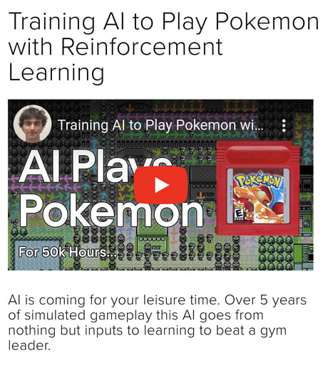 Playing Pokémon Red with Reinforcement Learning