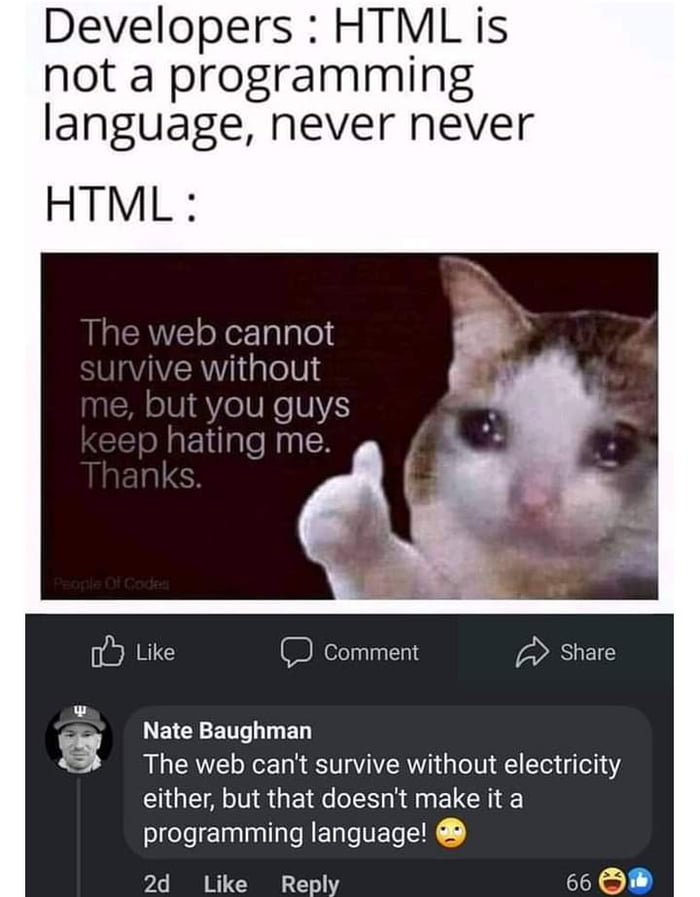 HTML Is Not A Programming Language - 9GAG