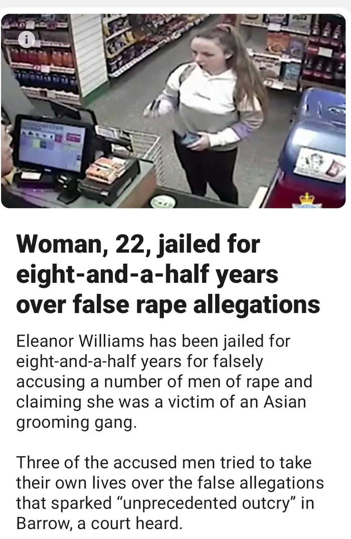 I've seen a few of you calling for the false accusers to be jailed so....