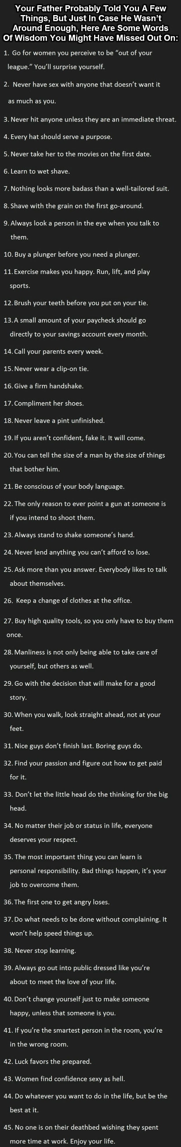 45 Ultimate Tips For Men. - 9GAG