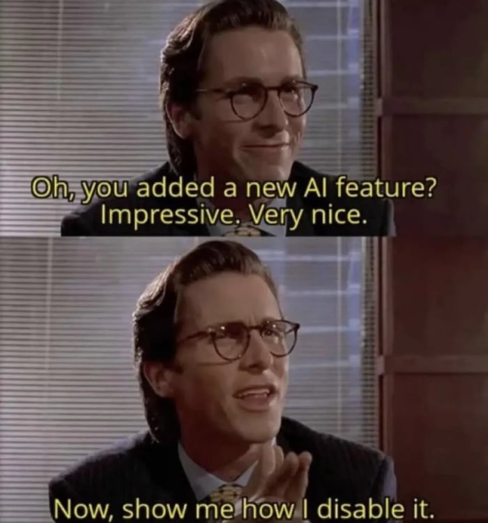 Here's a new feature, it\u2019s nothing really to do anything with AI, but we call it AI because it\u2019s the trend right now
