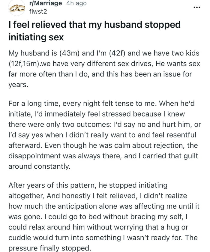 Who\u2019s gonna tell her she has been promoted from wife to roommate