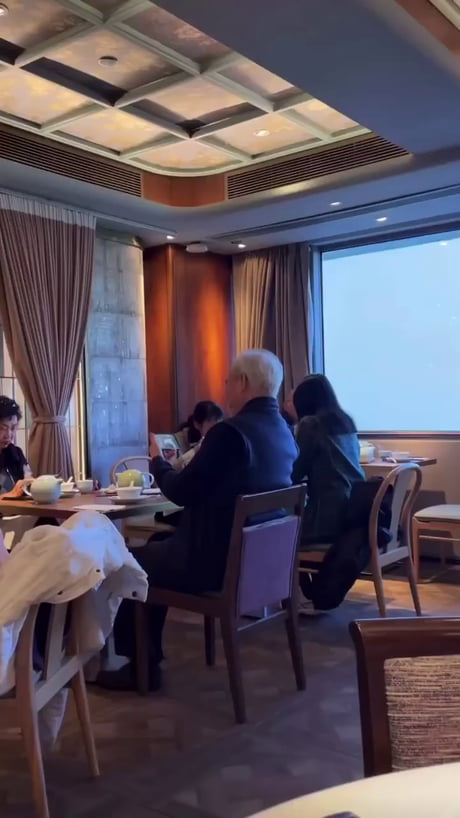 Enjoying dinner