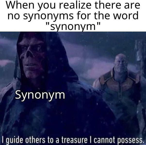 When You Realize There Are No Synonyms For The Word 